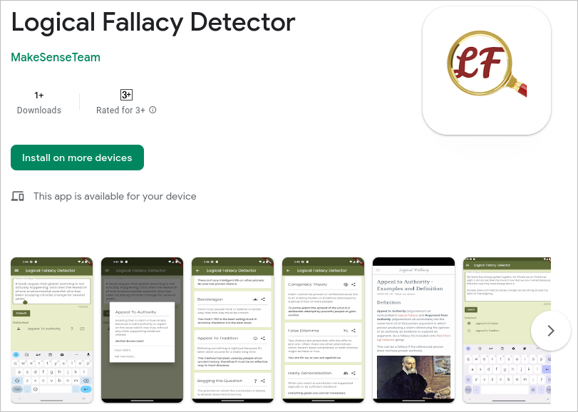 Logical Fallacy Detector App for Android