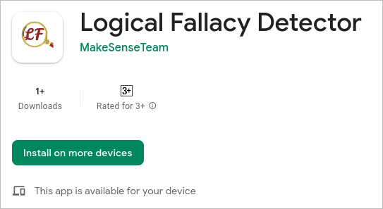 Logical Fallacy Detector App on PlayStore